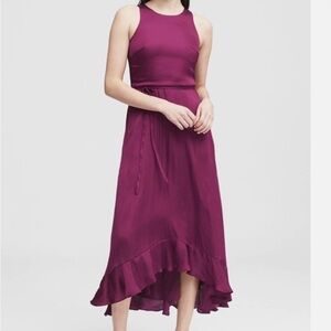 Elegant Purple Sleeveless Dress Banana Republic